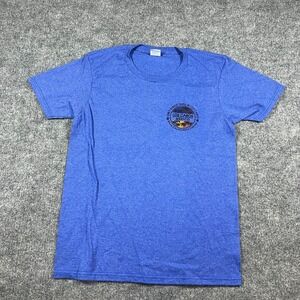 Yazbek T-Shirt Men Medium Blue Cotton Good Times in Los Cabos Crew Neck Pullover